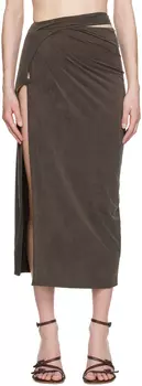 Коричневая юбка-миди 'La Jupe Espelho' Jacquemus
