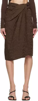 Коричневая юбка-миди Le Papier 'La Jupe Bodri' Jacquemus