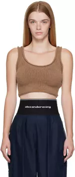 Коричневая укороченная майка Alexander Wang
