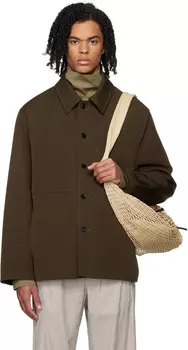 Коричневая ватная куртка LEMAIRE