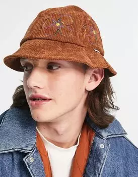 Коричневая вельветовая панама Obey Nova