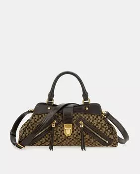 Коричневая винтажная сумочка Belle с принтом монограммы Guess, коричневый