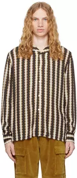 Коричневая вискозная рубашка OAS