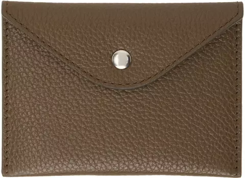 Коричневая визитница-конверт LEMAIRE