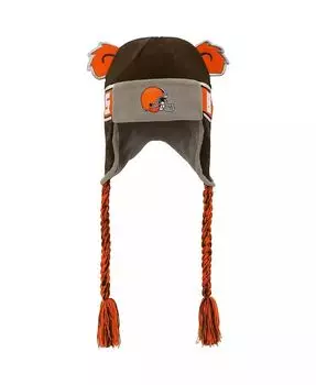 Коричневая вязаная шапка Cleveland Browns с ушами для мальчиков и девочек дошкольного возраста Outerstuff, коричневый