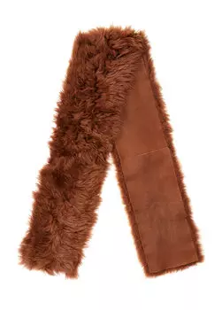 Коричневая женская шаль Yves Salomon