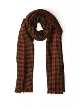 Коричневая женская шерстяная шаль Network