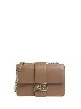 Коричневая женская сумка через плечо Armani Exchange