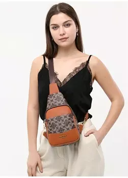 Коричневая женская сумка через плечо Cacharel