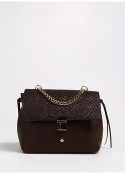 Коричневая женская сумка через плечо F By Fabrika