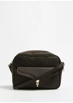 Коричневая женская сумка через плечо Fabrika