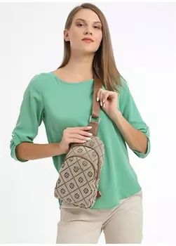 Коричневая женская сумка через плечо Fossil