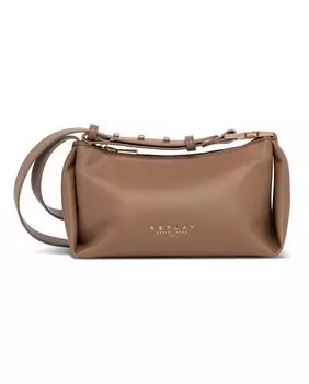 Коричневая женская сумка через плечо на молнии Replay, коричневый