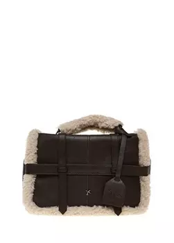 Коричневая женская сумка через плечо с клапаном Fabrika