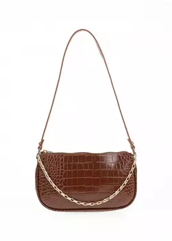Коричневая женская сумка на плечо Fabrika