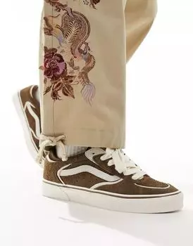 Коричнево-белые кроссовки Vans Rowley Classic