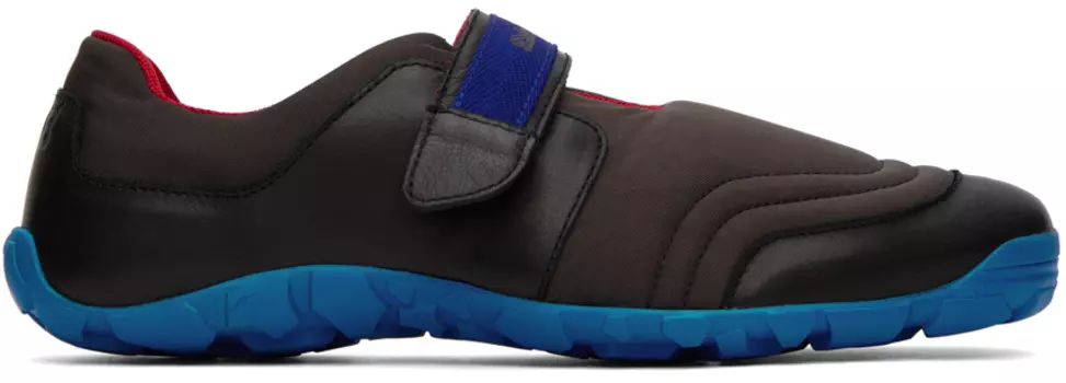 Коричнево-черные кроссовки с украшениями Wales Bonner