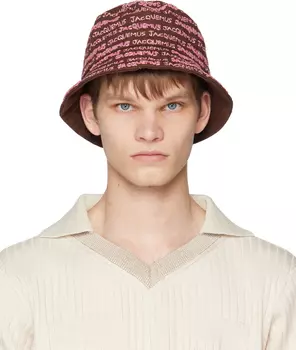 Коричнево-розовая панама Le Raphia 'Le Bob Bordado' Jacquemus