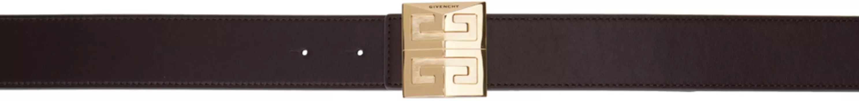 Коричнево-серый двусторонний ремень 4G Givenchy