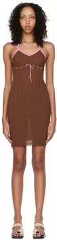 Коричневое мини-платье Illetes Gimaguas