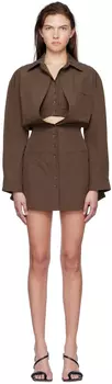 Коричневое мини-платье 'La Robe Baunhilha' Jacquemus