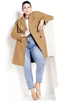 Коричневое пальто в стиле милитари Evans, коричневый