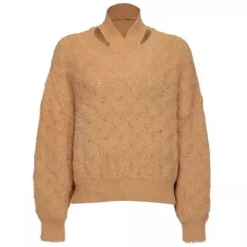 Коричневое платье из полиамида Pinko