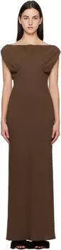 Коричневое платье-макси Raina Paris Georgia