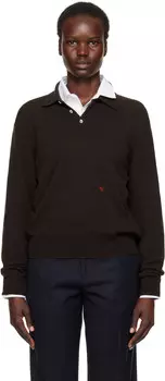 Коричневое шерстяное поло HommeGirls