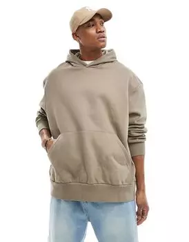 Коричневое ультра-оверсайз-худи ASOS DESIGN