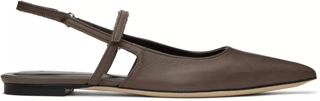 Коричневые балетки BY FAR SSENSE Work Capsule Jess