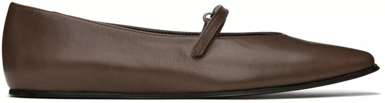 Коричневые балетки BY FAR SSENSE Work Capsule Molly