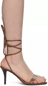 Коричневые босоножки на каблуке Maude The Row