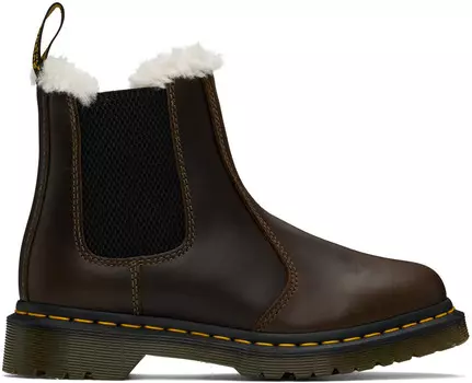 Коричневые ботинки челси 2976 с подкладкой из искусственного меха Dr. Martens