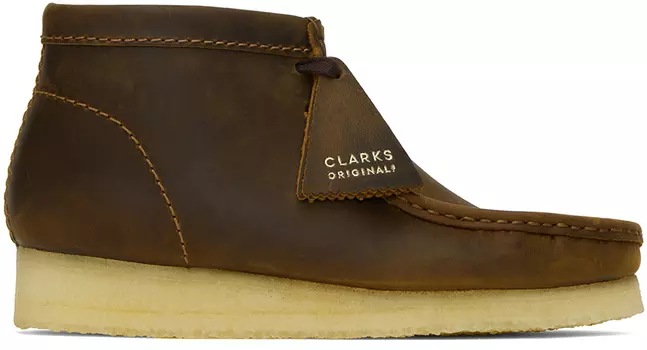 Коричневые ботинки дезерты Wallabee Clarks Originals