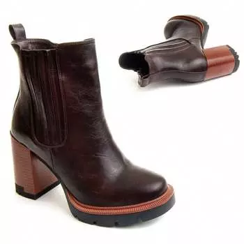 Коричневые ботинки на платформе eslastibootta Montevita, коричневый