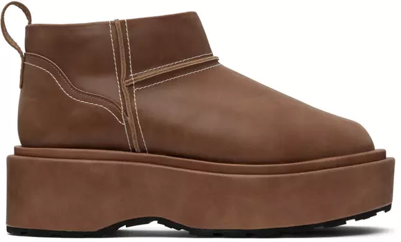 Коричневые ботинки с петлями We11done