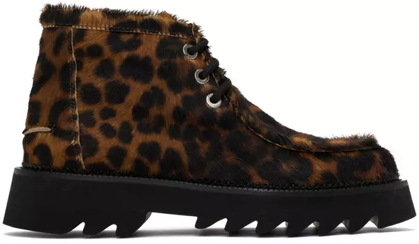 Коричневые ботинки с подошвой Shark AMI Alexandre Mattiussi