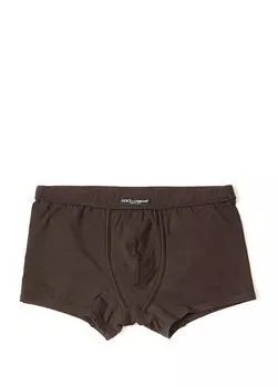 Коричневые боксеры с логотипом Dolce&Gabbana