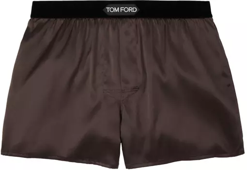 Коричневые боксеры с нашивками TOM FORD