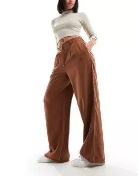 Коричневые брюки ASOS DESIGN Dad