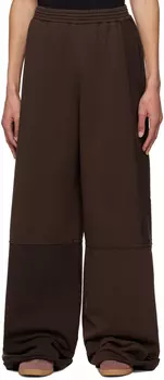 Коричневые брюки Baggy Lounge MM6 Maison Margiela