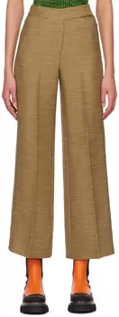 Коричневые брюки чинос GANNI