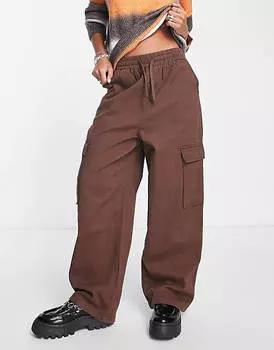 Коричневые брюки карго COLLUSION