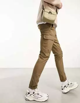 Коричневые брюки-карго скинни ASOS DESIGN