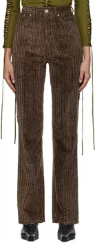 Коричневые брюки классического кроя Acne Studios