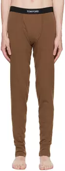 Коричневые брюки Long John Lounge TOM FORD