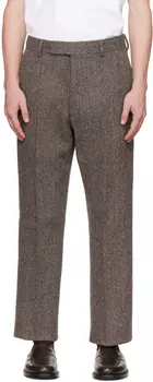 Коричневые брюки-мешки Thom Browne