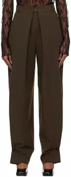 Коричневые брюки на пуговицах lesugiatelier