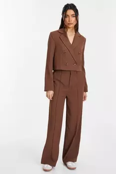 Коричневые брюки по фигуре QUIZ Clothing